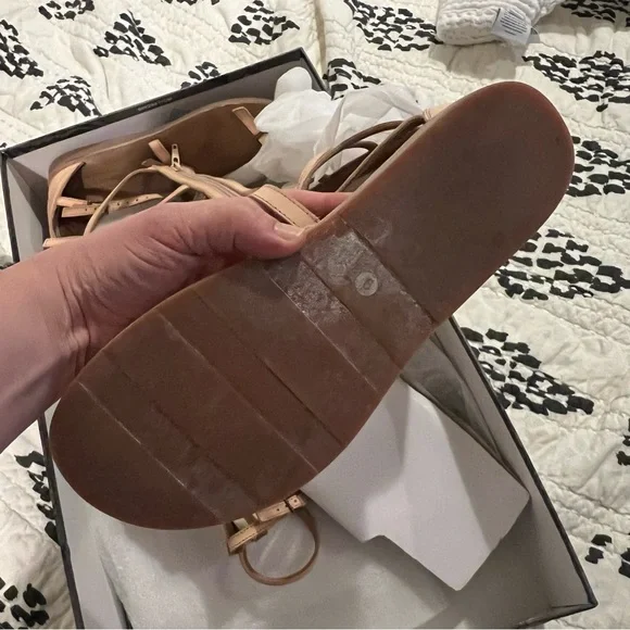 Free People Jeffrey Campbell Valley Gladiator Sandals Natural Leather Worn Once - Picture 5 of 7